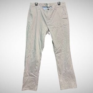 Hawker Rye Pants Mens 36 X 32 Solid Gray chino Flat Front Pre Owned